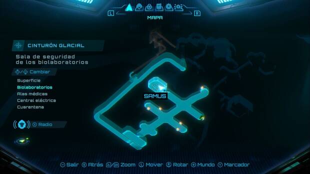 Metroid Prime 4: Beyond - Cinturón Glacial, ubicación de la Sala de seguridad de los biolaboratorios