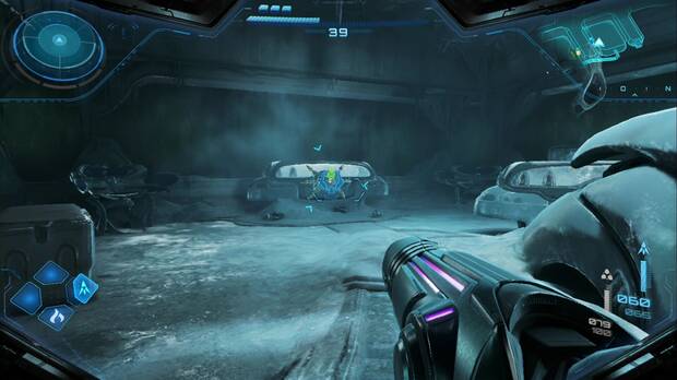 Metroid Prime 4: Beyond - Cinturón Glacial, contenedor con el primer código TQ