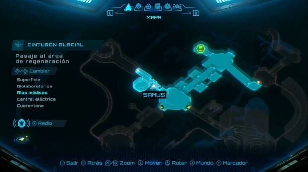 Metroid Prime 4: Beyond - Cinturón Glacial, ubicación del Pasaje al área de regeneración