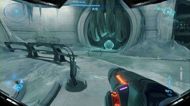 Metroid Prime 4: Beyond - Cintur�n Glacial, conducto para la morfosfera en la Esclusa de aire superior