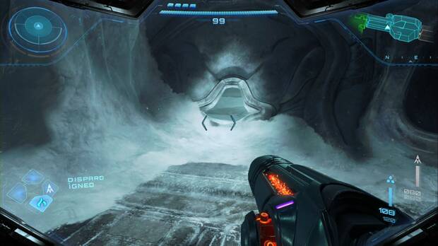 Metroid Prime 4: Beyond - Cintur�n Glacial, puerta con el cierre rompible y que lleva a una expansi�n elemental