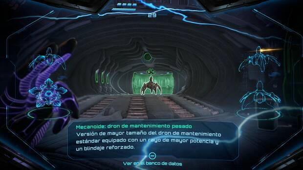 Metroid Prime 4: Beyond - Laguna del Magma (II), dron de mantenimiento pesado en la Laguna del Magma