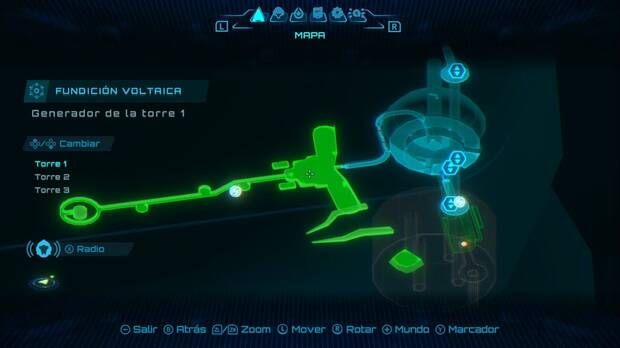 Metroid Prime 4: Beyond - Fundición Voltaica (III), ubicación de la zona Generador de la torre 1