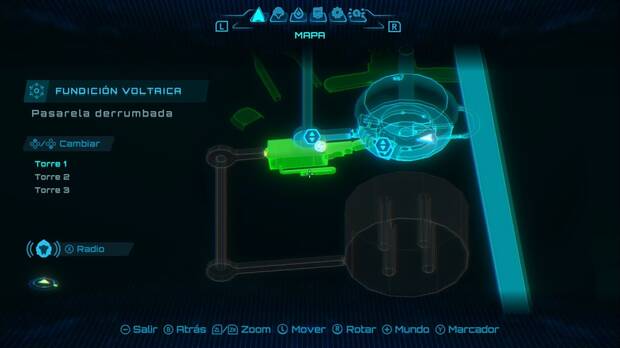 Metroid Prime 4: Beyond - Fundición Voltaica (III), ubicación de la Pasarela derrumbada en la torre 1