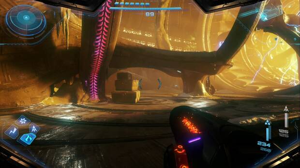 Metroid Prime 4: Beyond - Cinturón Glacial (II), raíl magnético en la zona del Generador