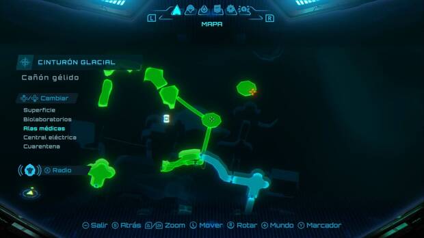 Metroid Prime 4: Beyond - Cinturón Glacial (II), ubicación del Cañón gélido