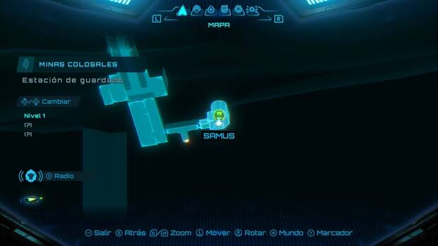 Metroid Prime 4: Beyond - Minas Colosales, ubicación de la estación de guardado del nivel 1