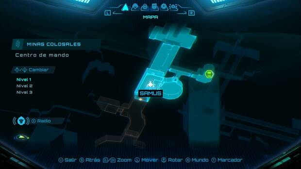 Metroid Prime 4: Beyond - Mina Colosal, ubicaci�n de la sala anexa al Centro de mando del Nivel 1 donde se puede conseguir una expansi�n elemental