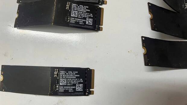 ssd de samsung destrozados