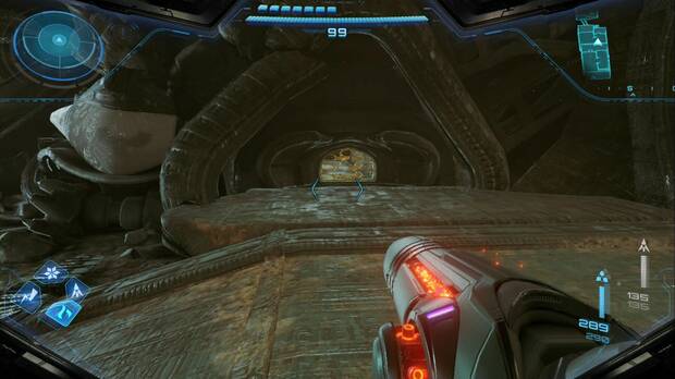 Metoid Prime 4: Beyond - Minas Colosales, rejilla destruible en el T�nel de tr�nsito B
