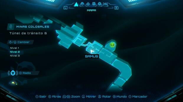 Metoid Prime 4: Beyond - Minas Colosales, ubicaci�n del t�nel de tr�nsito B