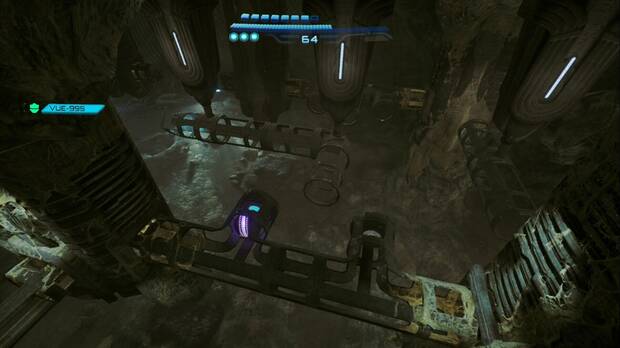 Metoid Prime 4: Beyond - Minas Colosales, posici�n 1 para las tuber�as de la zona de la cantera