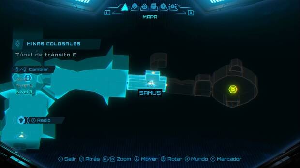 Metroid Prime 4: Beyond - Minas Colosales, ubicaci�n del t�nel de tr�nsito E