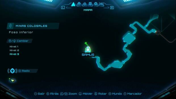 Metroid Prime 4: Beyond - Minas Colosales, ubicación del Foso inferior en el Nivel 3