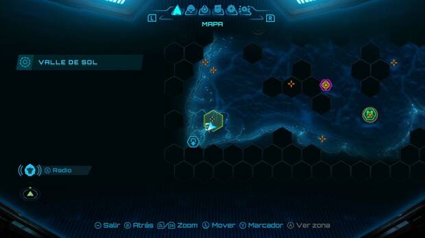 Metroid Prime 4: Beyond - Tanques de energ�a en el Valle de Sol, ubicaci�n del tanque de energ�a en la esquina suroeste, junto a la entrada de la Fundici�n Voltaica