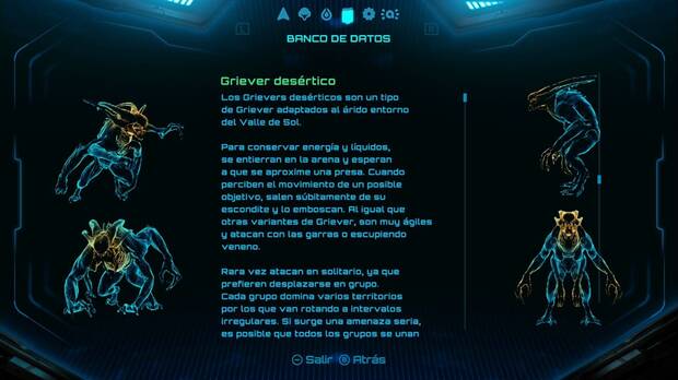 Metroid Prime 4: Beyond - Griever desértico en la Base de datos
