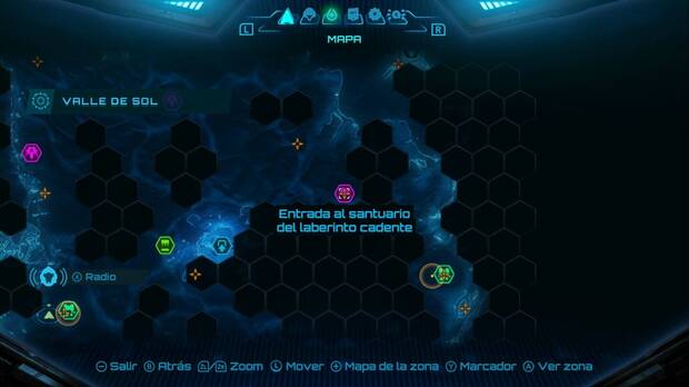 Metroid Prime 4: Beyond - Valle de Sol, ubicación del Santuario del laberinto cadente