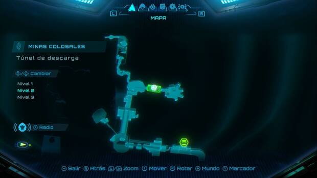 Metroid Prime 4: Beyond - Minas Colosales, ubicaci�n del T�nel de descarga del Nivel 2