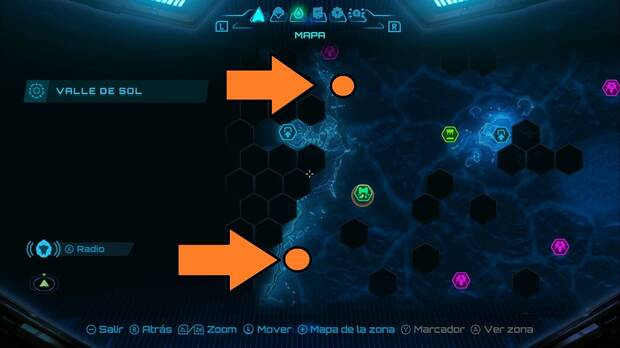 Metroid Prime 4: Beyond - Valle de Sol, ubicaci�n de Reger al norte y al sur de la Espesura Iracunda