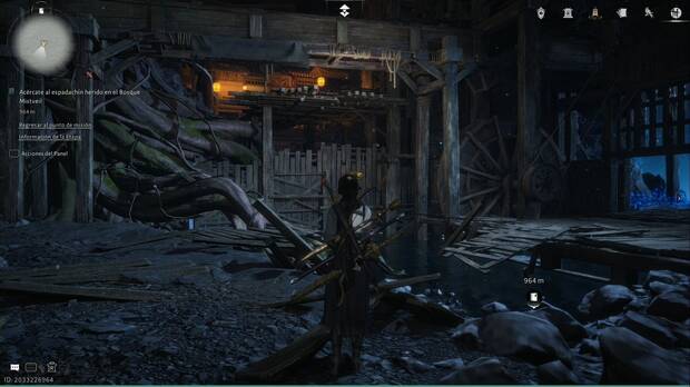 Where Winds Meet - Fragmentos de Oleada Oscura en Kaifeng, punto dese el que se llega al ltimo Fragmento de Sombra