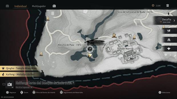 Where Winds Meet - Fragmentos de Oleada Oscura en Kaifeng, ubicacin del Estanque Espejo de Jade