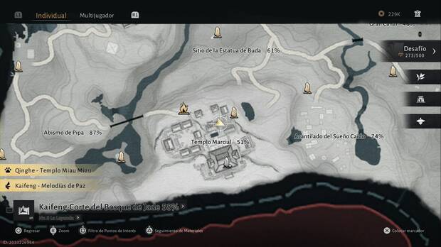 Where Winds Meet - Fragmentos de Oleada Oscura en Kaifeng, ubicacin del tejado donde se encuentra el Fragmento Reunin en el Templo Marcial