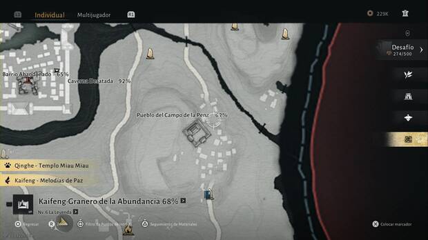 Where Winds Meet - Fragmentos de Oleada Oscura en Kaifeng, ubicacin del Pueblo del Campo de la Pena