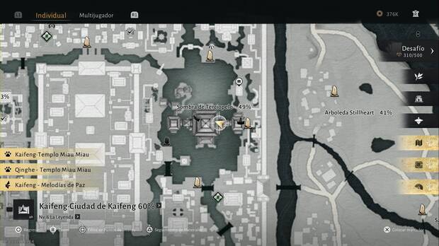 Where Winds Meet - Fragmentos de Oleada Oscura en Kaifeng, punto donde conseguir el Fragmento Canto de Misericordia