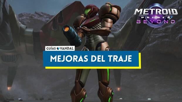 Metroid Prime 4: Beyond - Portada del nodo de mejoras del traje