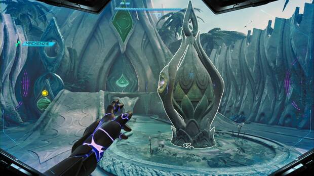 Metroid Prime 4: Beyond - Espesura Iracunda, estructura aliengena en la zona de la Entrada del templo
