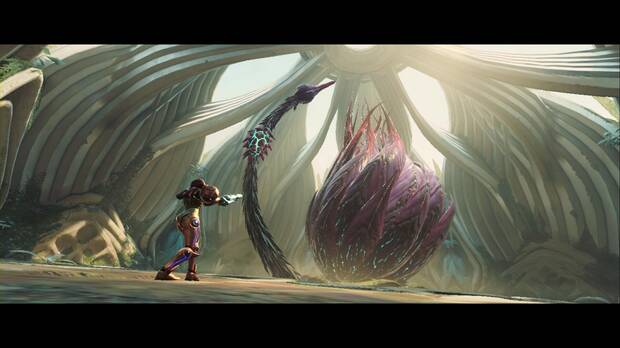 Metroid Prime 4: Beyond - Espesura Iracunda, Samus entra en la zona del jefe Carvex