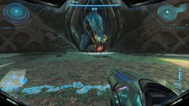 Metroid Prime 4: Beyond - Espesura Iracunda, camino bloqueado que se puede abrir con la psicobomba