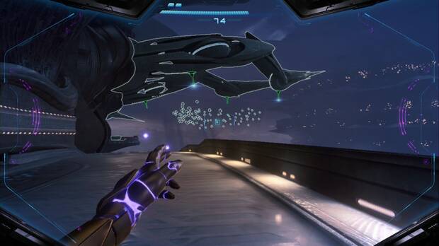 Metroid Prime 4: Beyond - Fundición Voltaica, dron de vuelo en la zona exterior de la Torre 1