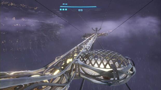 Metroid Prime 4: Beyond - Fundici�n Voltaica, Samus retrocede por el conducto electrificado