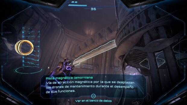 Metroid Prime 4: Beyond - Fundición Voltaica, pista magnética lamorniana en la zona de producción de la Torre 1