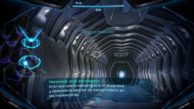 Metroid Prime 4: Beyond - Fundición Voltaica, Dron escaneador en el pasillo de la Torre 1