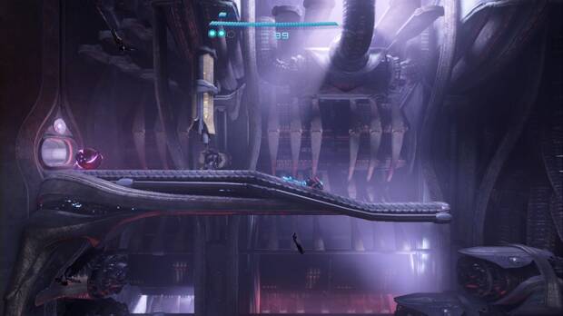 Metroid Prime 4: Beyond - Fundici�n Voltaica, Samus avanza como morfosfera por un t�nel de mantenimiento