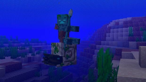 Los zombis nautilus en Minecraft