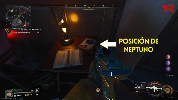 CoD Black Ops 7 Zombis Astra Malorum - Ubicación del documento con la posición del planeta Neptuno