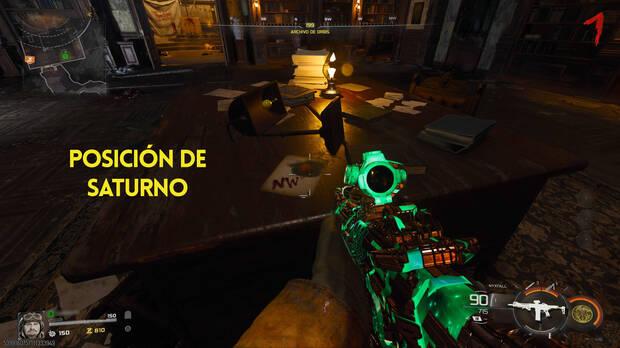 CoD Black Ops 7 Zombis Astra Malorum - Ubicación del documento con la posición del planeta Saturno