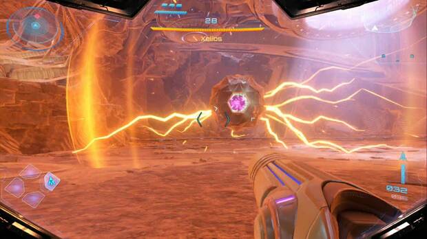 Metroid Prime 4: Beyond - Fundici�n Voltaica, Xelios usa el ataque de la c�pula naranja
