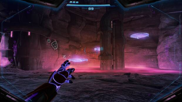 Metroid Prime 4: Beyond - Laguna del Magma, plataformas psíquicas en la zona sur de la entrada al volcán