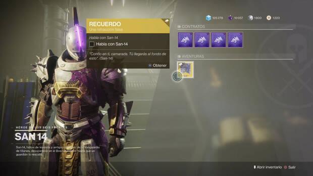 Destiny 2 guía para conseguir Bastión - Aventura excepcional Una refracción falsa
