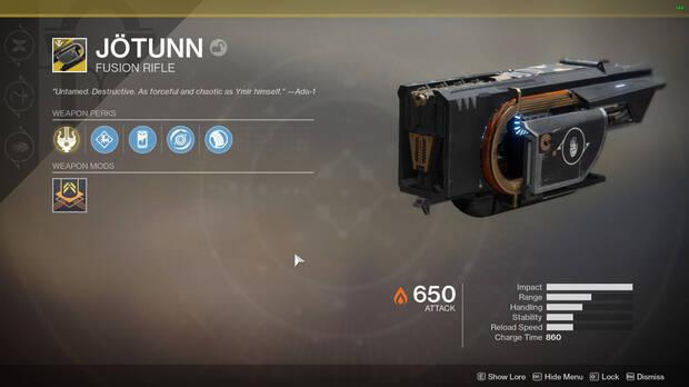 Destiny 2 - guía cómo conseguir el fusil Jötunn