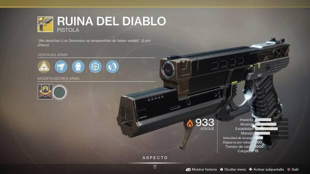 Guía Destiny 2 - Cómo conseguir la pistola Ruina del Diablo