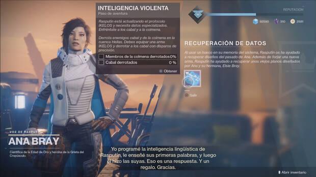 Guía Destiny 2 - conseguir Símil del Sueño, pasos de la aventura 02