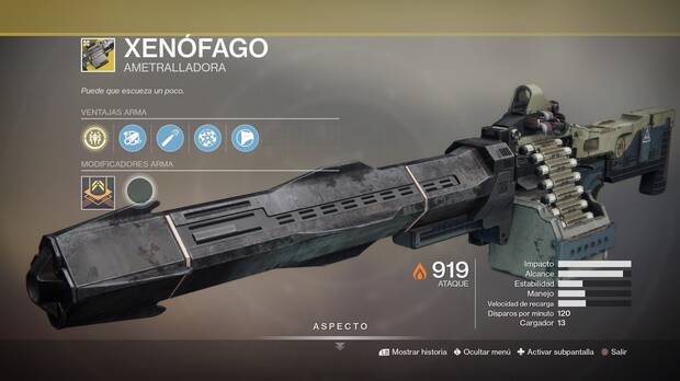 Guía Destiny 2 - Cómo conseguir la ametralladora Xenófago