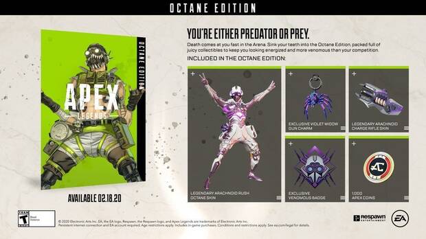 Apex Legends - Detalles y extras Octane Edition