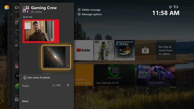 xbox one nueva interfaz chat