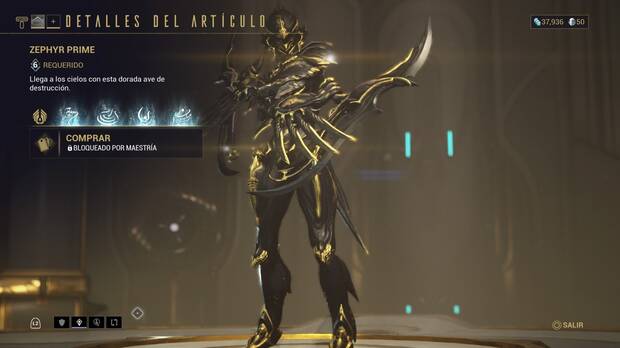 Guía Warframe - Cómo se consiguen los planos y requisitos de fabricación de Zephyr Prime